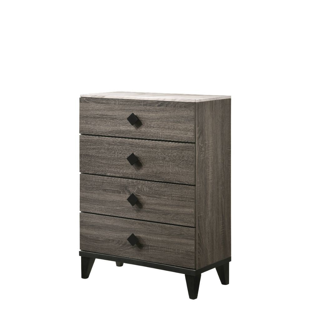 Avantika - Chest - Faux Marble & Rustic Gray Oak - Urban Living Furniture (Los Angeles, CA)