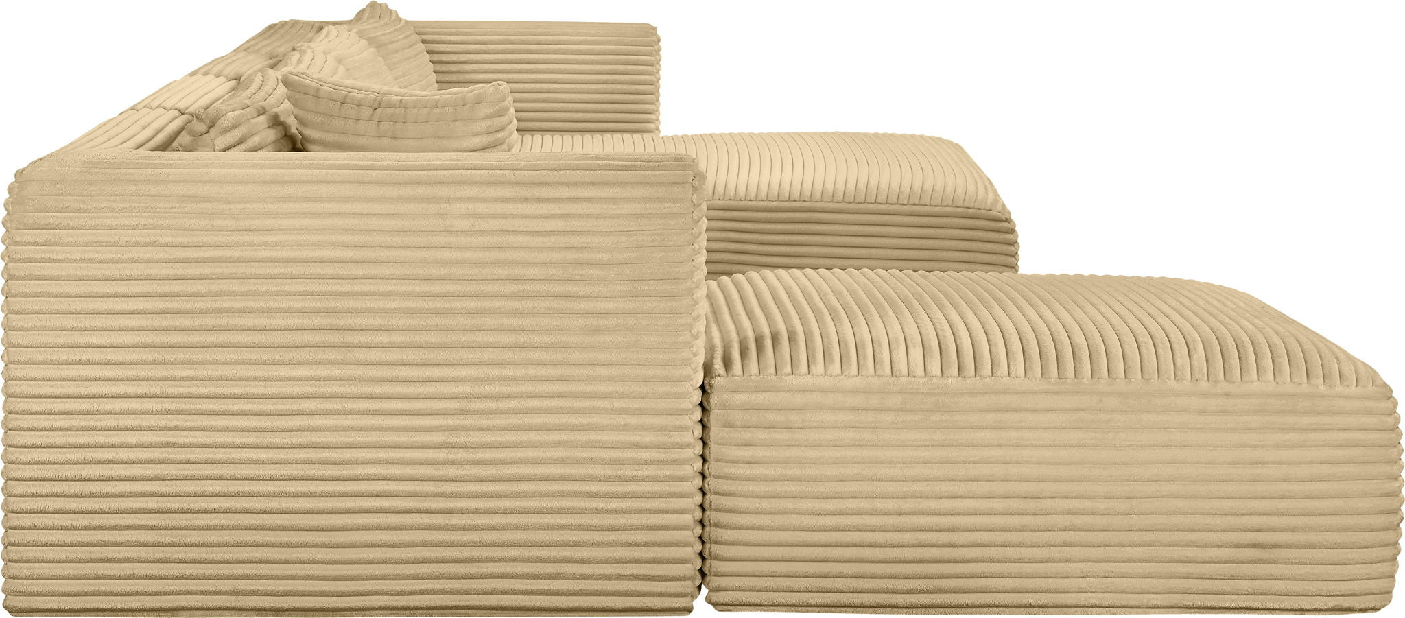 Shaggy - 5 Piece Modular Sectional With Chaise And Ottoman - Urban Living Furniture (Los Angeles, CA)
