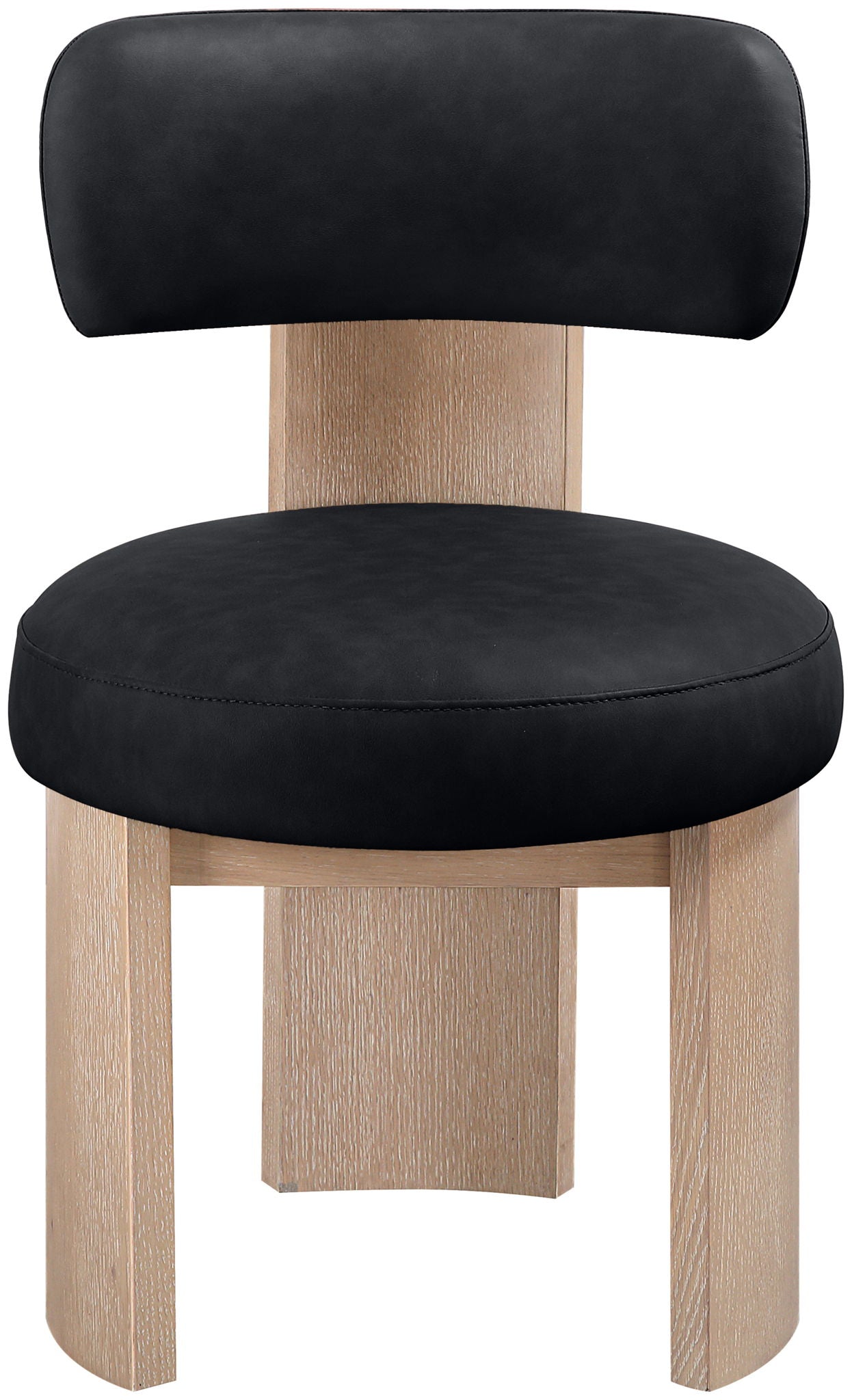 Atelier - Vegan Leather Upholstered Dining Chair (Set of 2) - Painted Natural Frame - Urban Living Furniture (Los Angeles, CA)