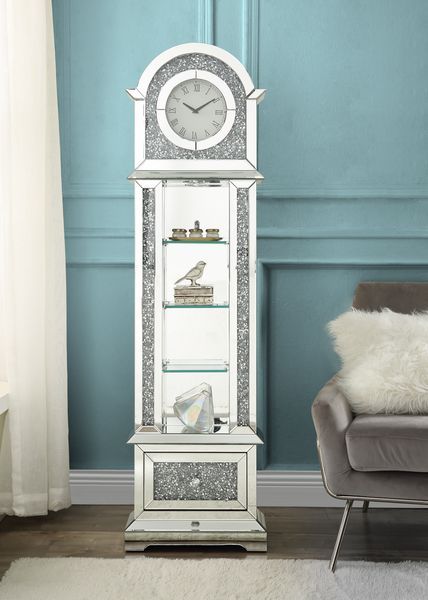 Noralie - Grandfather Clock - Pearl Silver - Urban Living Furniture (Los Angeles, CA)