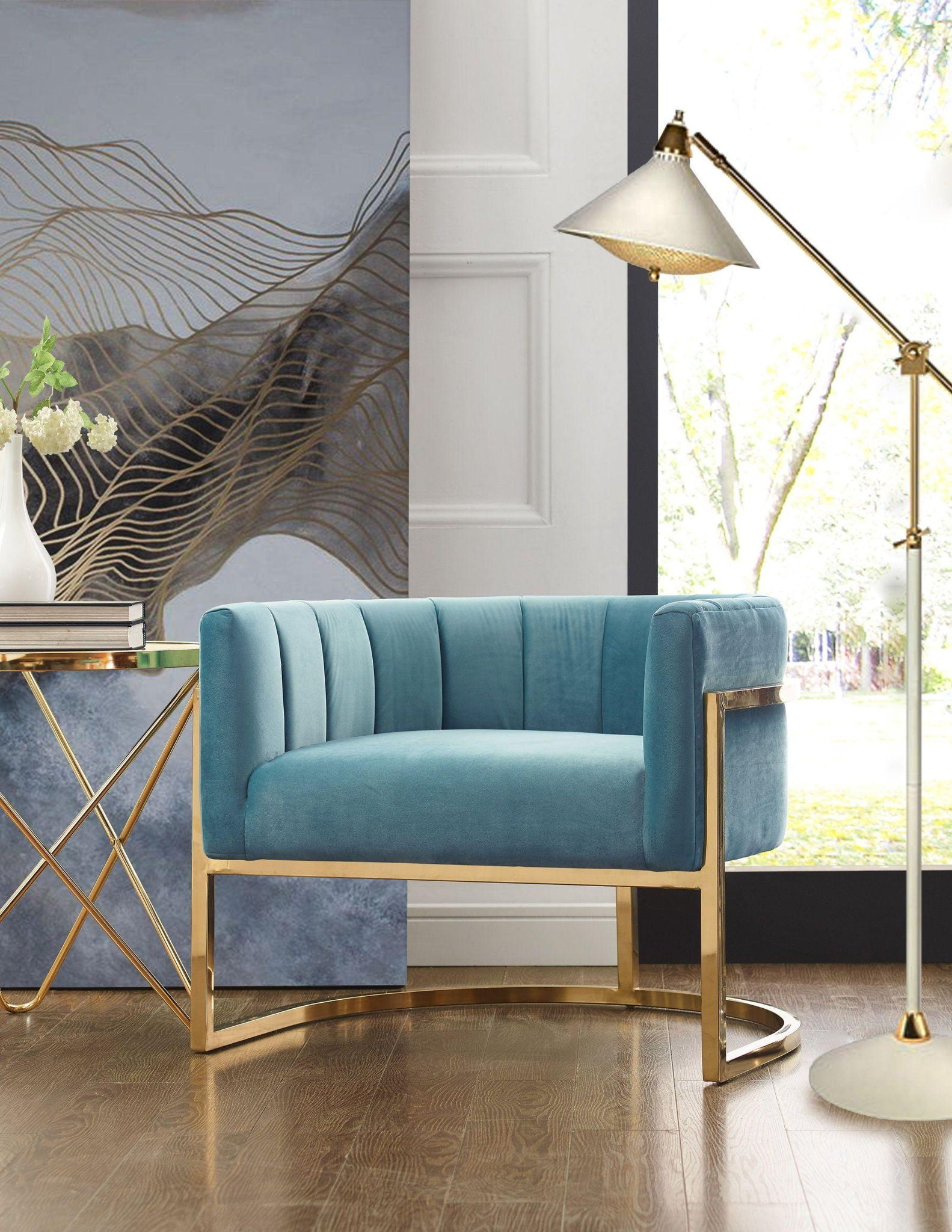 Magnolia - Chair with Gold Base - Urban Living Furniture (Los Angeles, CA)