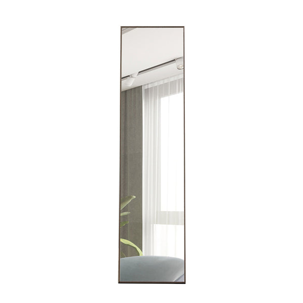 Solid Wood Frame Minimalist Mirror, Bathroom Bedroom Wall Mirror. Enhance Modern Interior Design - Gray / Transparent