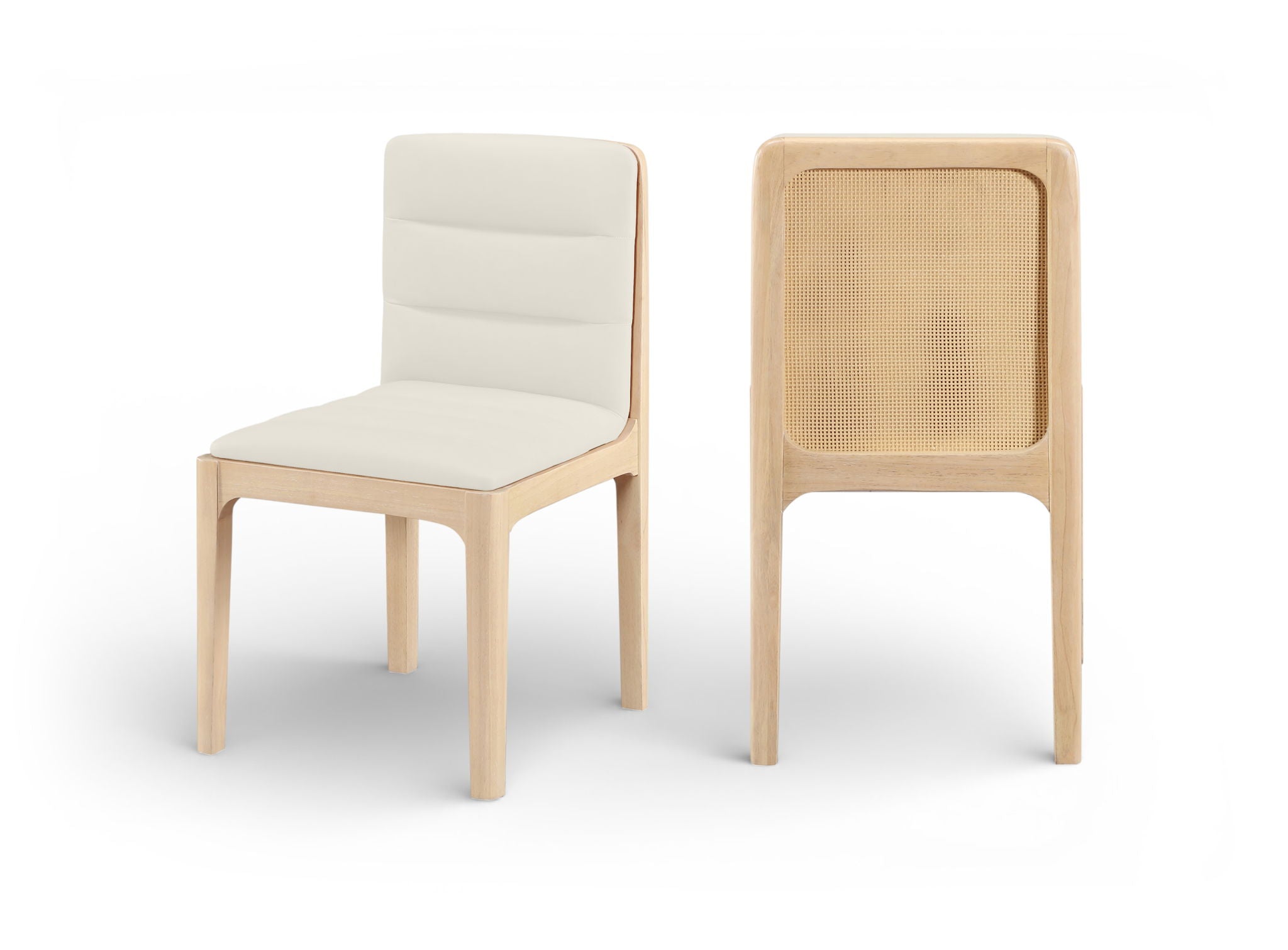 Ellis - Vegan Leather Upholstered Dining Chair (Set of 2) - Natural Base - Urban Living Furniture (Los Angeles, CA)