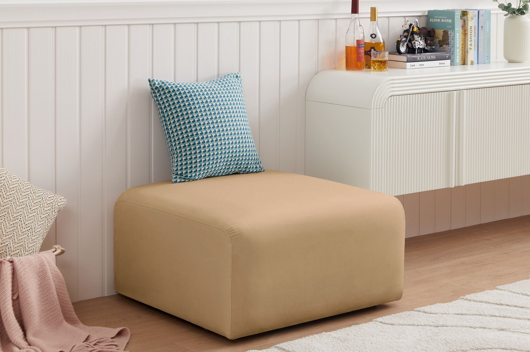 Arc - Velvet Ottoman - Urban Living Furniture (Los Angeles, CA)