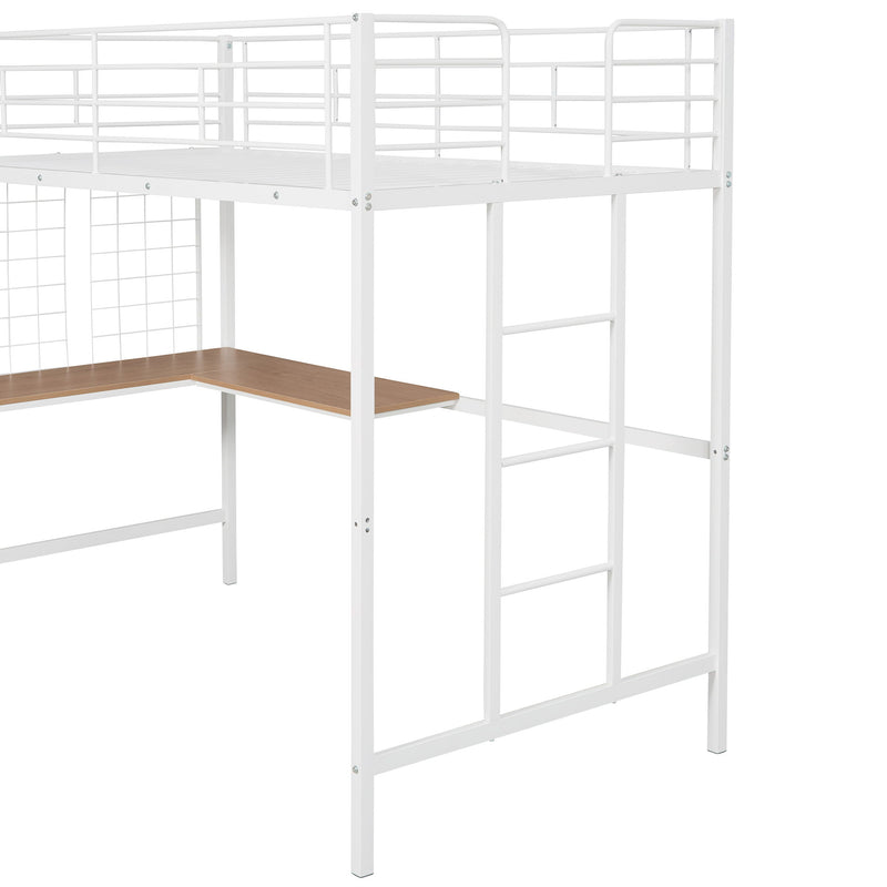 Bed With Desk And Grid