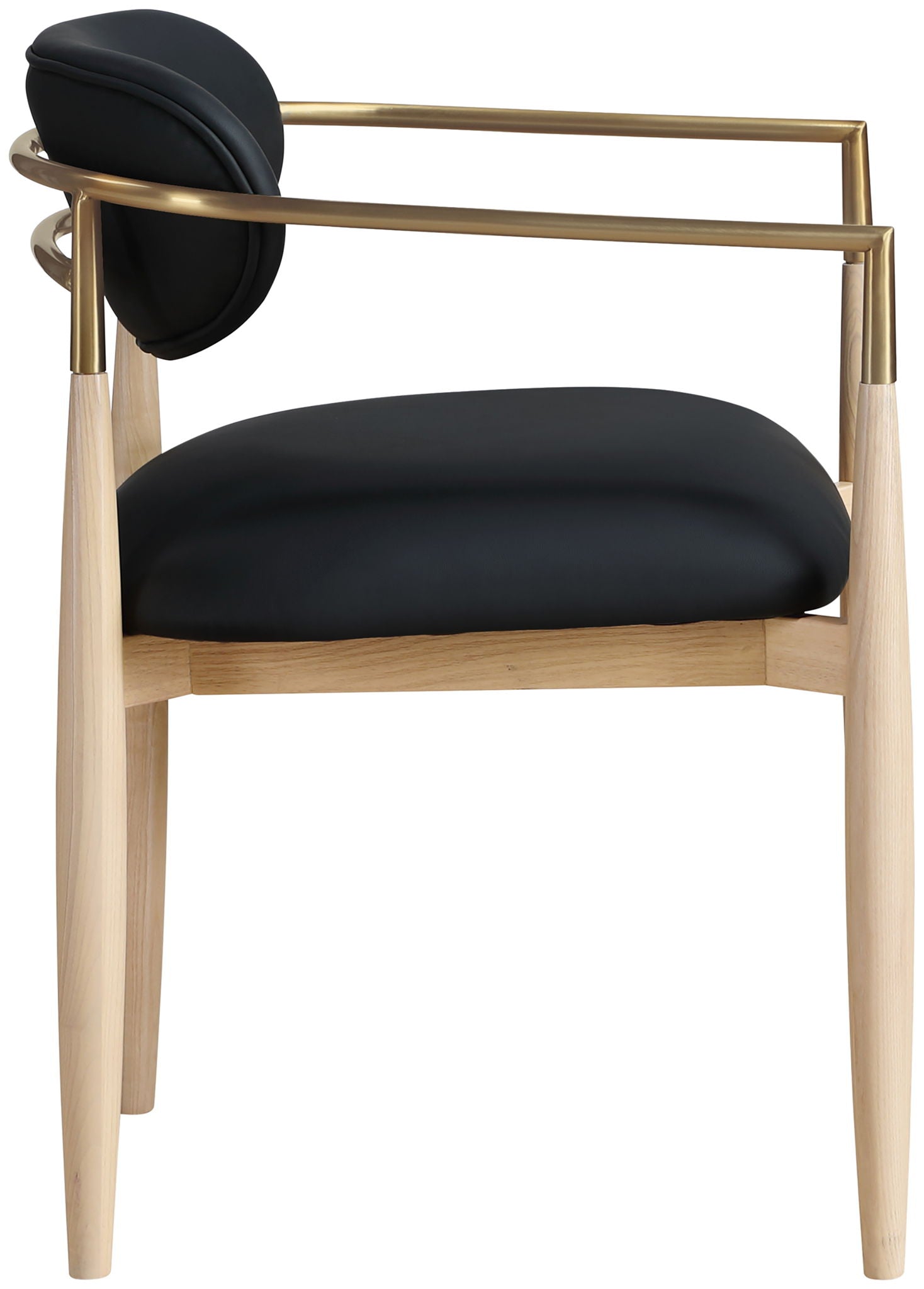 Riccio - Dining Arm Chair (Set of 2) - Natural And Gold Frame - Urban Living Furniture (Los Angeles, CA)