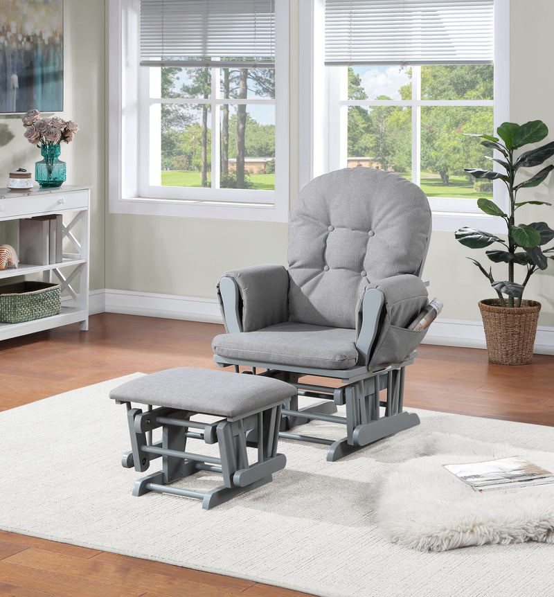 Mason - Glider And Ottoman Gray Wood - Urban Living Furniture (Los Angeles, CA)