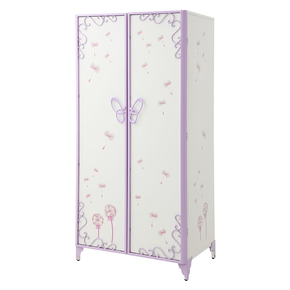 Priya II - Wardrobe - White & Light Synthetic Leather Rple - Urban Living Furniture (Los Angeles, CA)