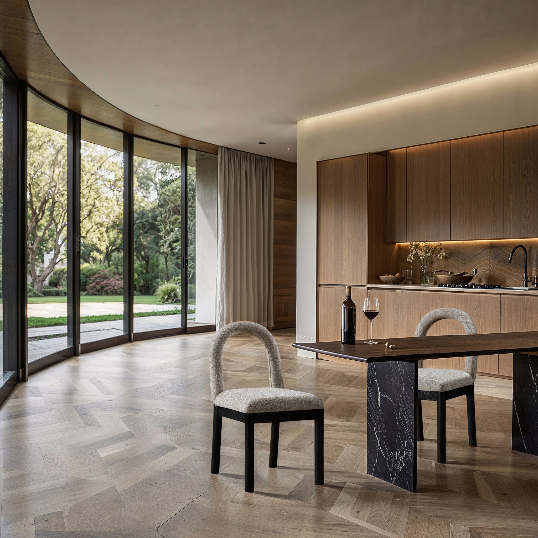 Conrad - Linen Dining Chair With Black Legs - Urban Living Furniture (Los Angeles, CA)