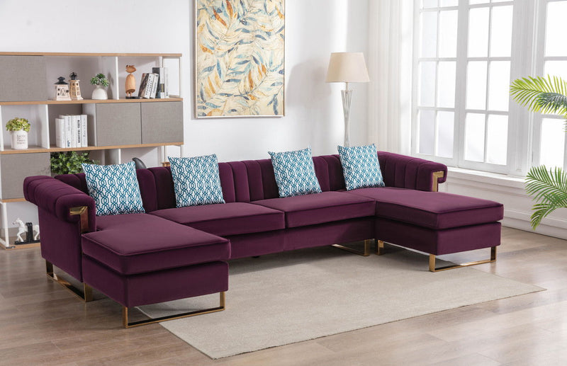 Maddie - Velvet Sectional Sofa - Urban Living Furniture (Los Angeles, CA)