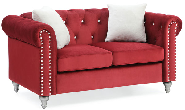 Stylish Loveseat For Modern Living - Burgundy