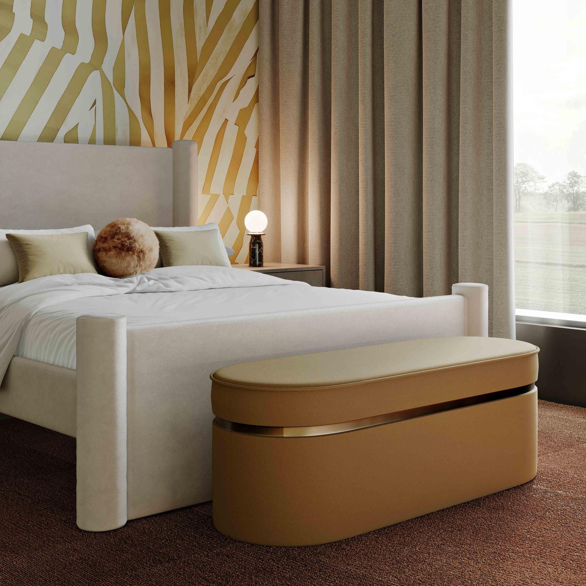 Pomp - Velvet Bench - Urban Living Furniture (Los Angeles, CA)