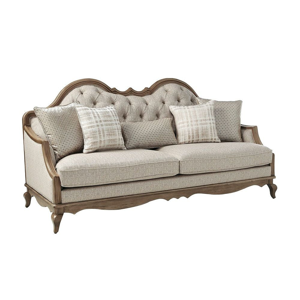 Chelmsford - Sofa With 5 Pillows - Beige Fabric & Antique Taupe - Urban Living Furniture (Los Angeles, CA)