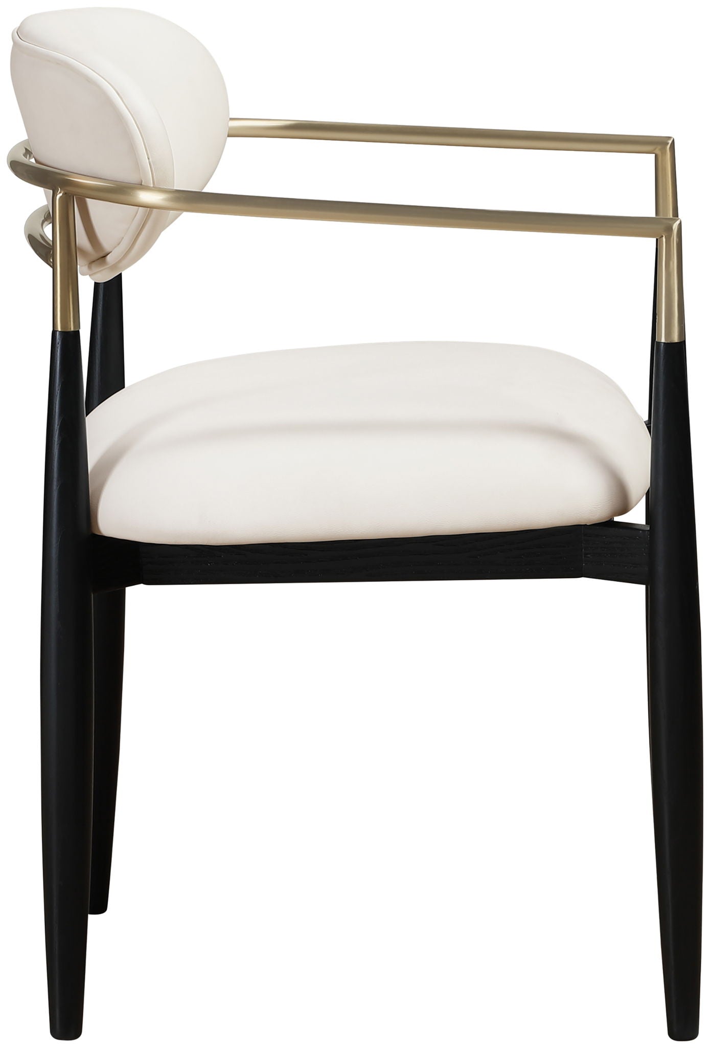 Riccio - Faux Leather Dining Arm Chair (Set of 2) - Black And Gold Frame - Urban Living Furniture (Los Angeles, CA)