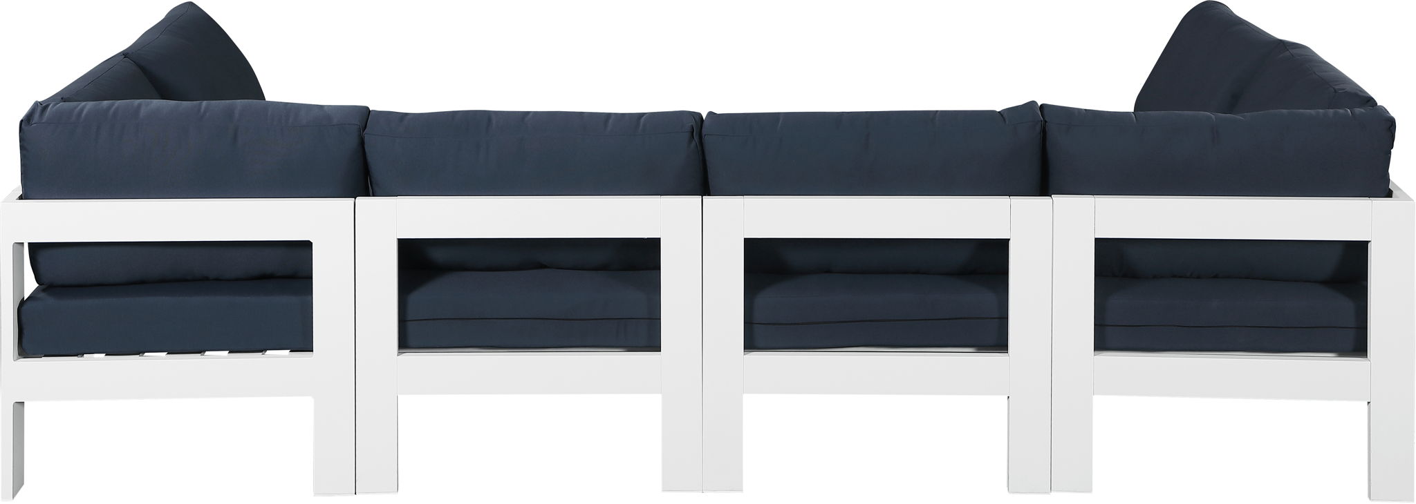 Nizuc - Outdoor Patio 6 Piece Modular Sectional With White Frame - Urban Living Furniture (Los Angeles, CA)
