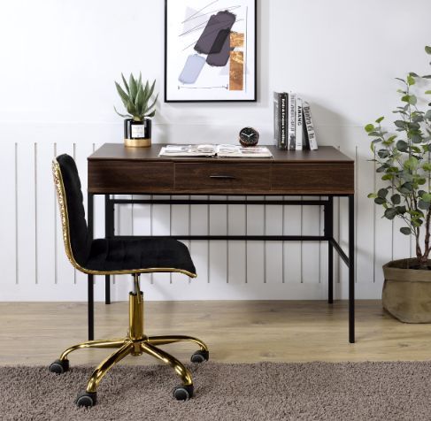 Verster - Desk - Oak & Black Finish - Urban Living Furniture (Los Angeles, CA)
