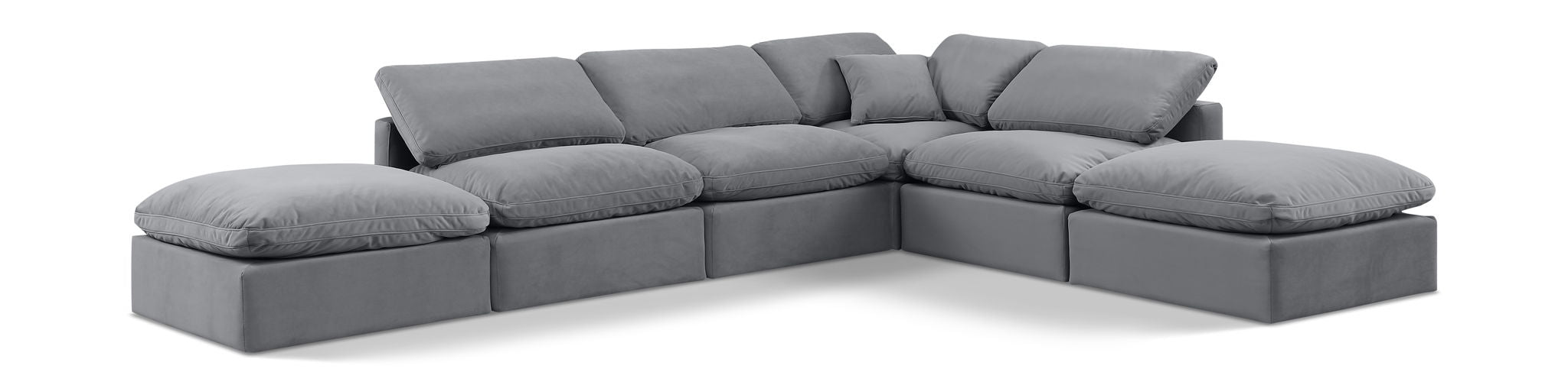 Indulge - Velvet 6 Piece Modular Armless Sectional - Urban Living Furniture (Los Angeles, CA)