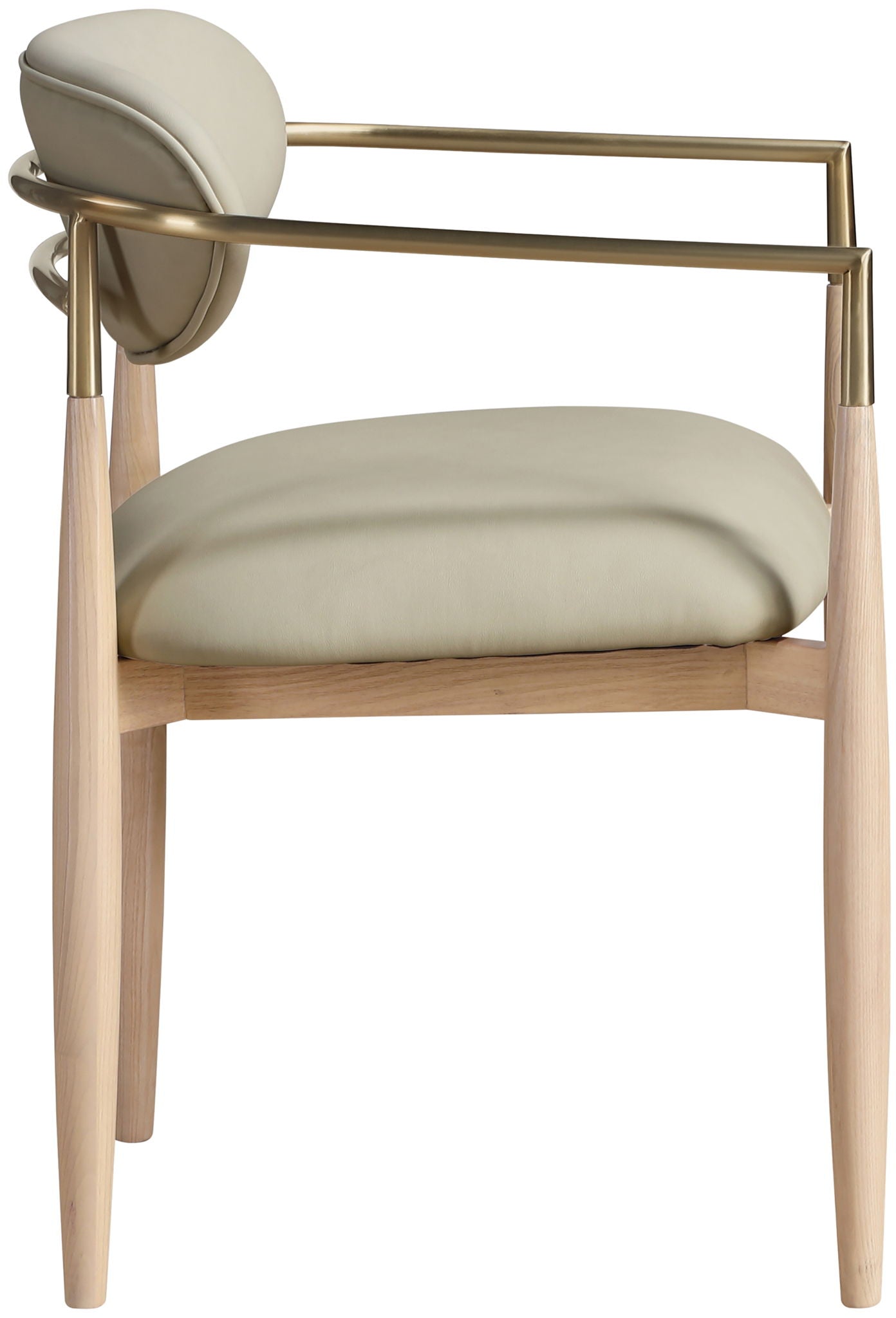 Riccio - Dining Arm Chair (Set of 2) - Natural And Gold Frame - Urban Living Furniture (Los Angeles, CA)