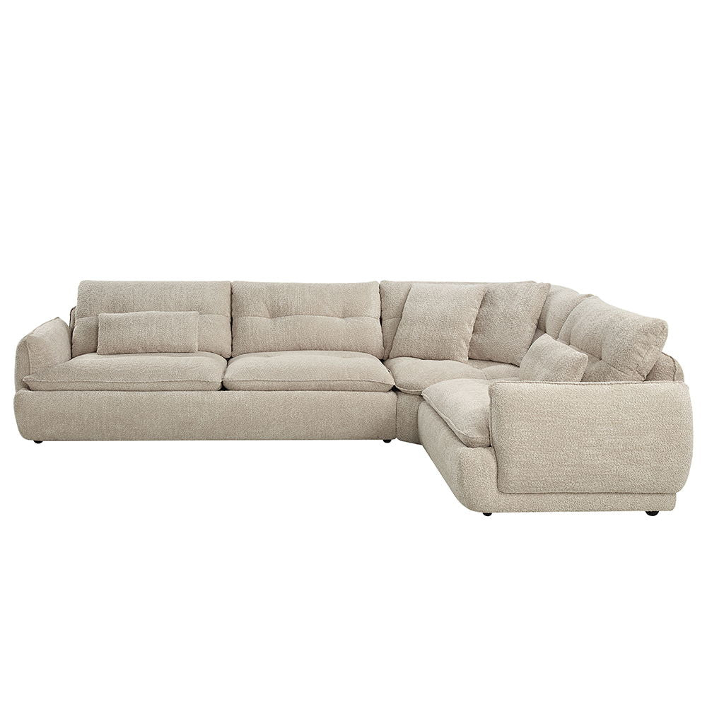 Jonina - Sectional Sofa With 4 Pillows - Beige Chenille - Urban Living Furniture (Los Angeles, CA)