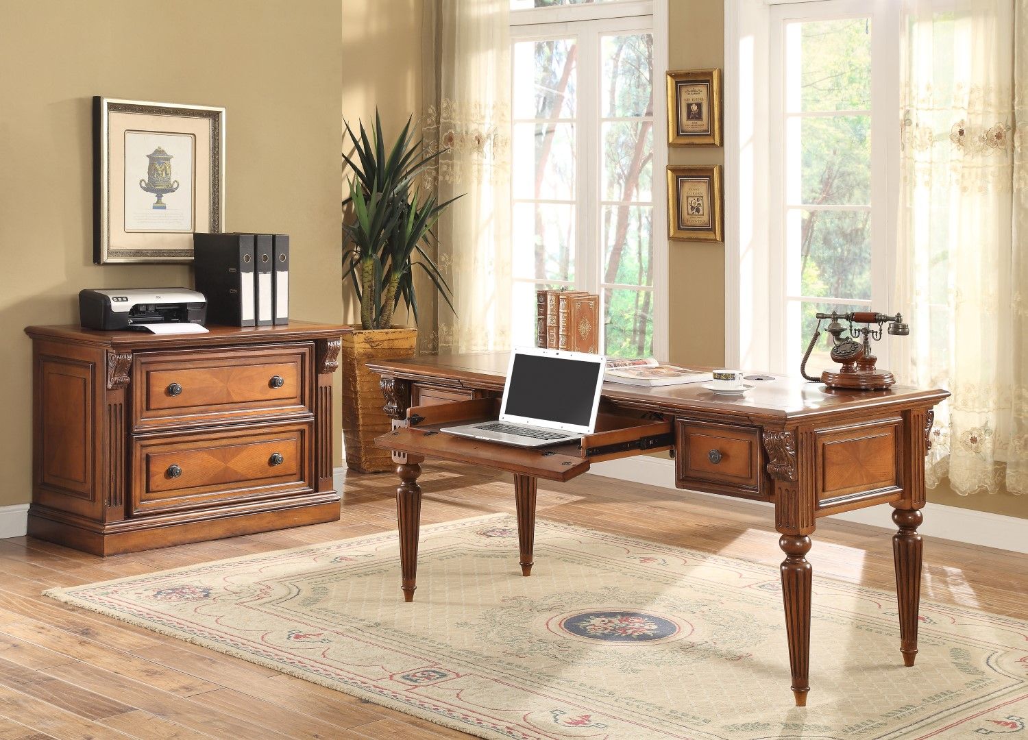 Huntington - Writing Desk - Antique Vintage Pecan - Urban Living Furniture (Los Angeles, CA)