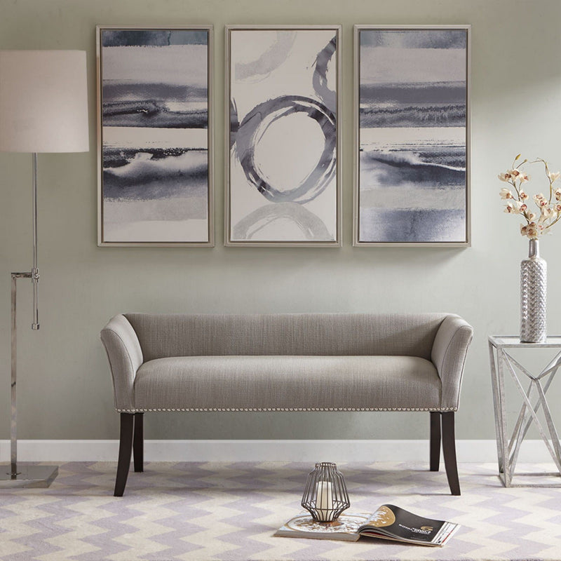 Modern Design Bench Upholstery, Solid Wood Frame