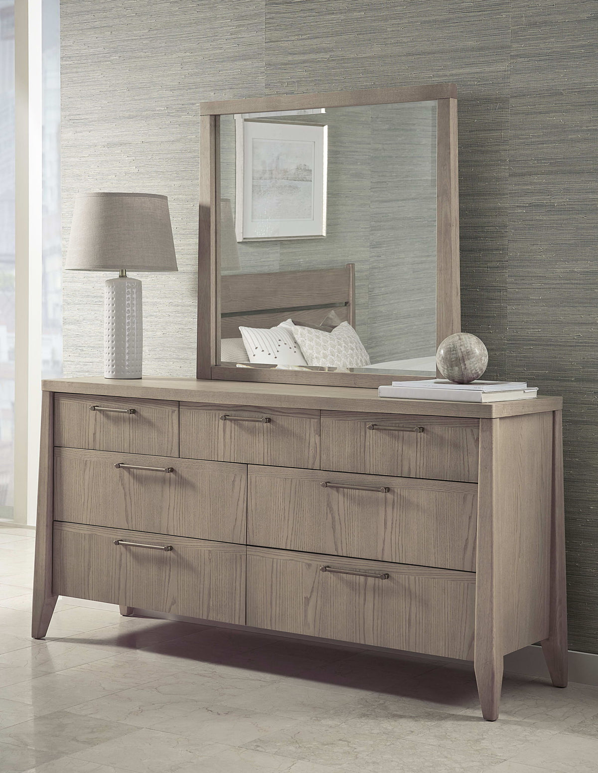 Sumire - Seven Drawer Ash Wood Dresser - Ginger