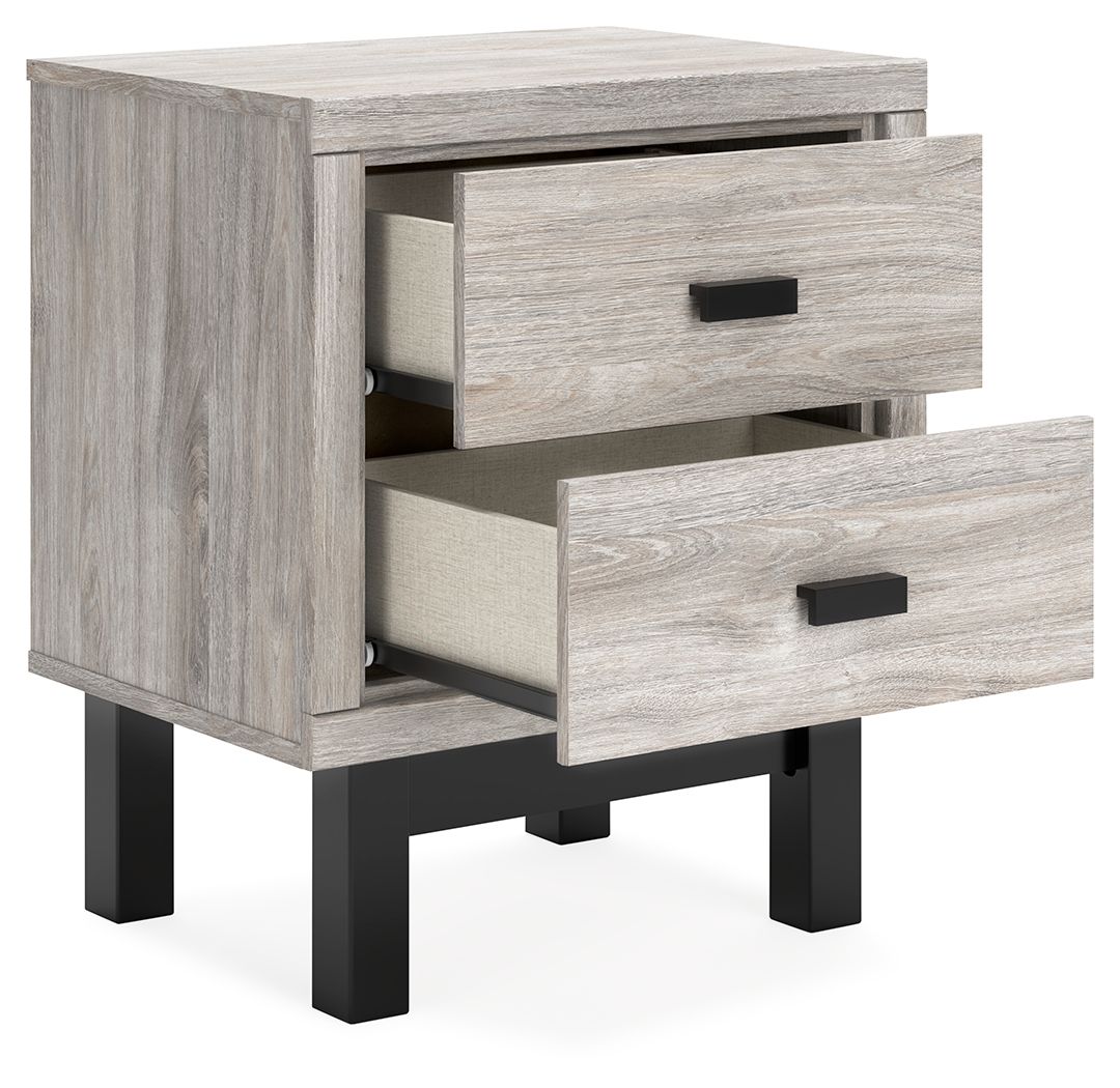 Vessalli - Black / Gray - Two Drawer Nightstand - Urban Living Furniture (Los Angeles, CA)