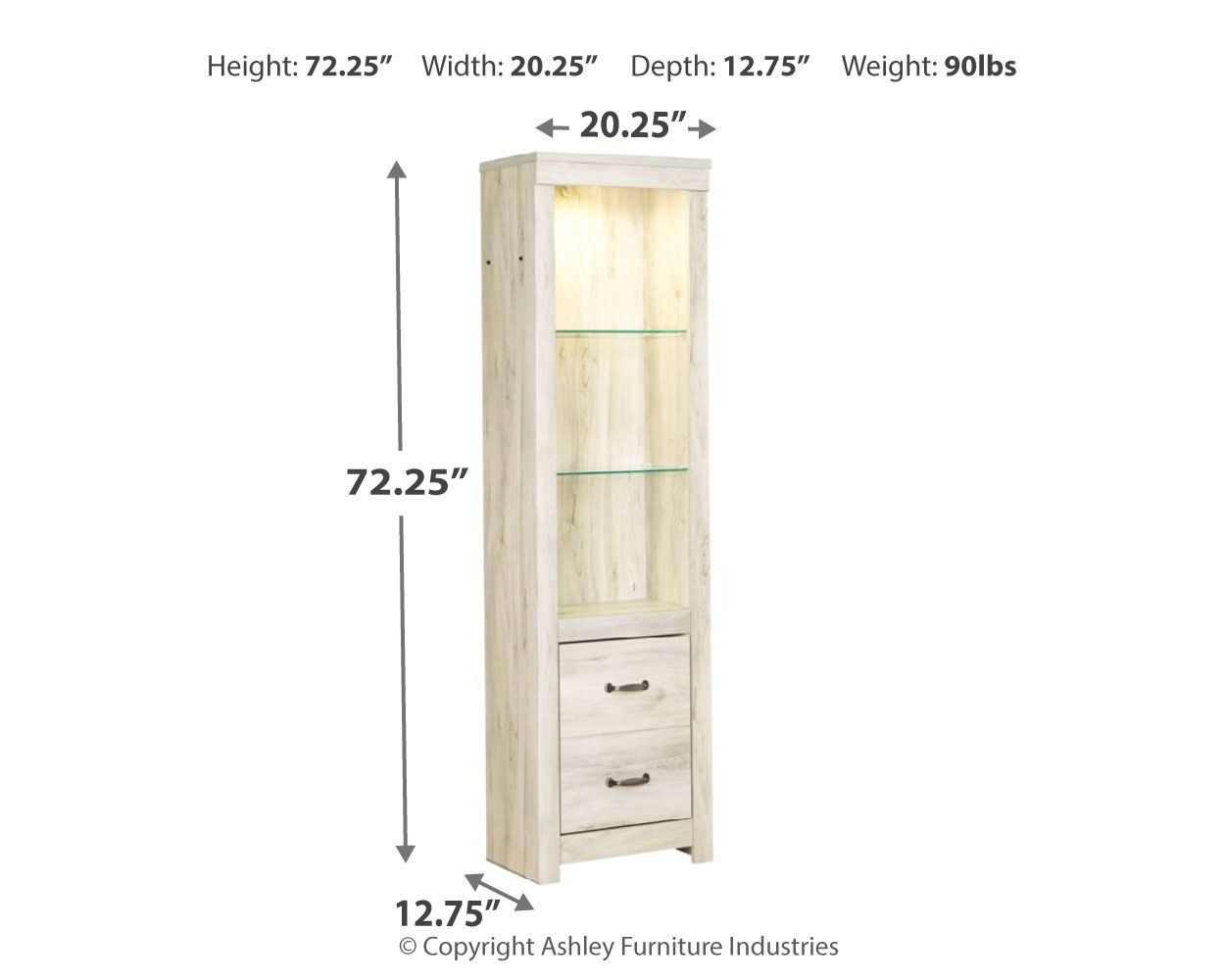 Bellaby - Whitewash - Pier - 2 Drawers - Urban Living Furniture (Los Angeles, CA)