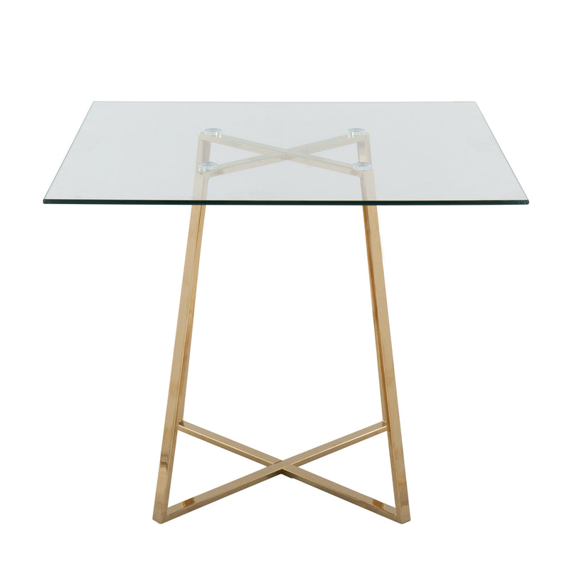 Cosmo - Contemporary / Glam Square Dining Table Legs - Clear
