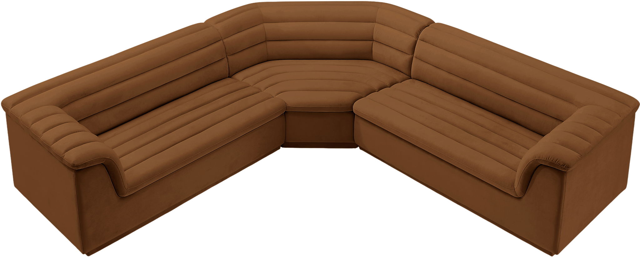 Cascade - Velvet Modular Sectional - Saddle - Urban Living Furniture (Los Angeles, CA)
