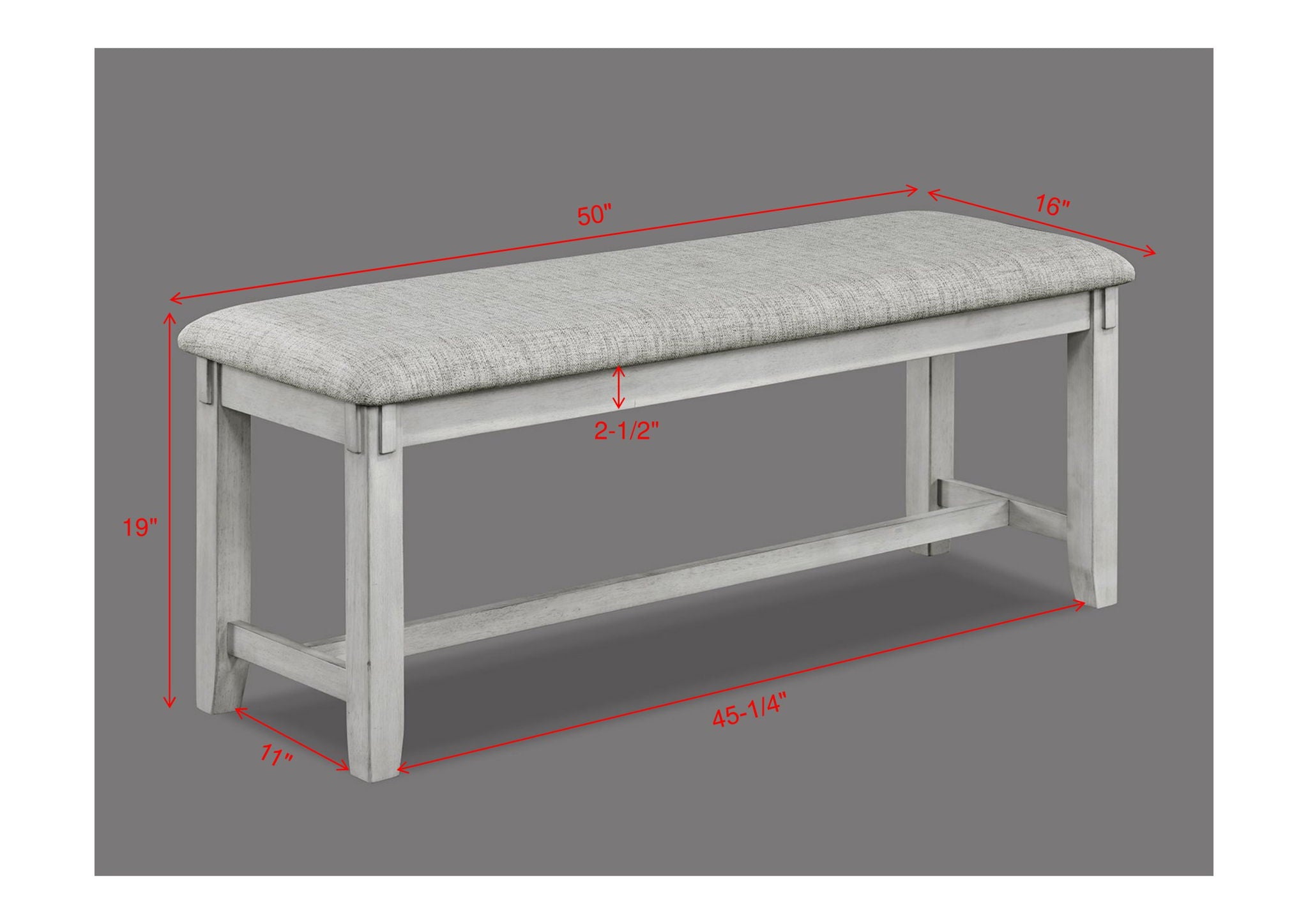 Clara - Bench - Drift Wood - Urban Living Furniture (Los Angeles, CA)