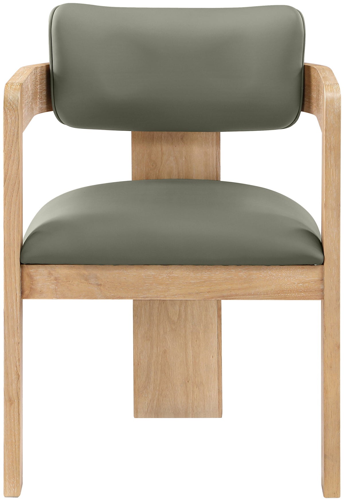 Sacha - Vegan Leather Upholstered Dining Chair With Natural Base (Set of 2)