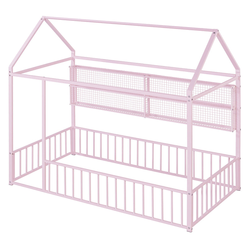 House Frame With Fence And Shelves