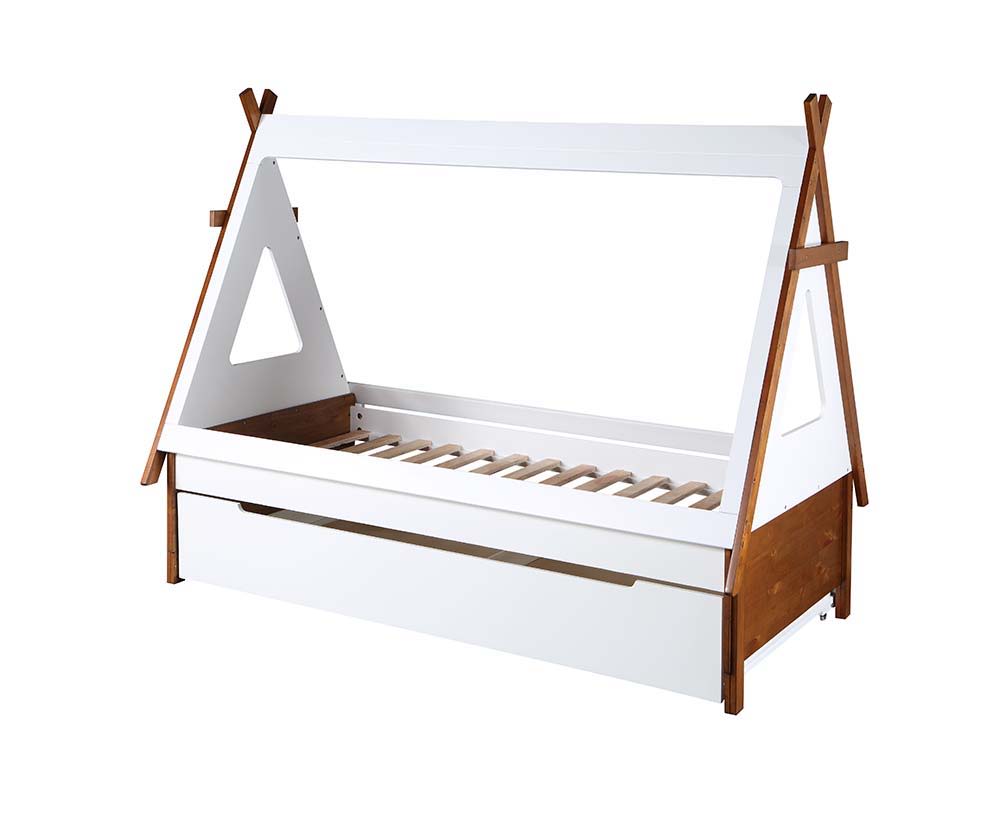 Loreen - Twin Bed - Oak & White Finish - Urban Living Furniture (Los Angeles, CA)
