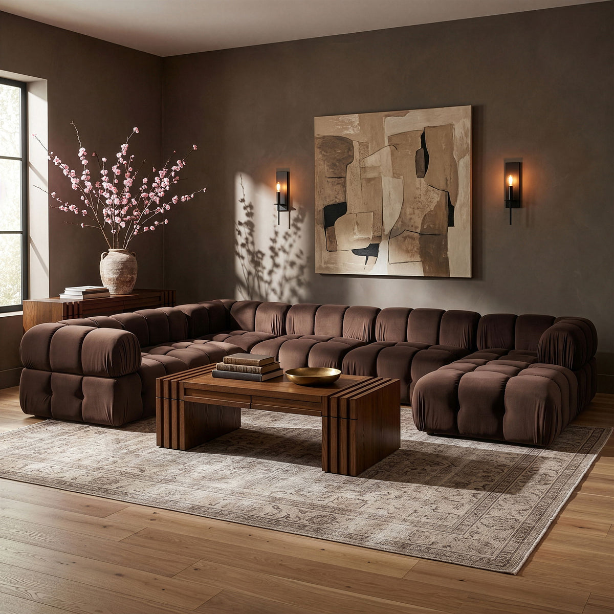 Orin - 7 Piece Modular Sectional (3 Modular Chairs, 3 Corner Chairs & Ottoman)