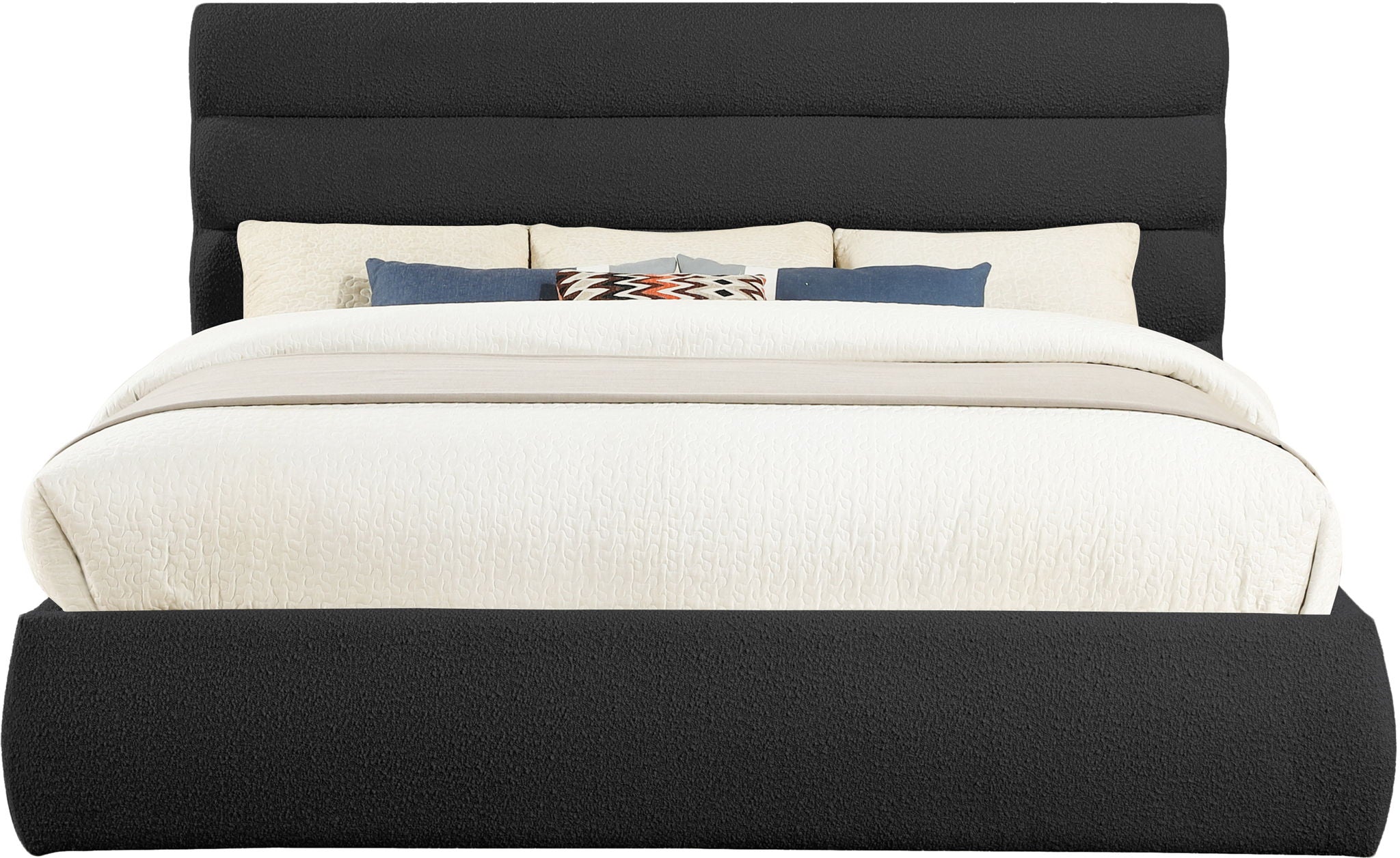 Adam - Boucle Fabric Bed With 52" Headboard