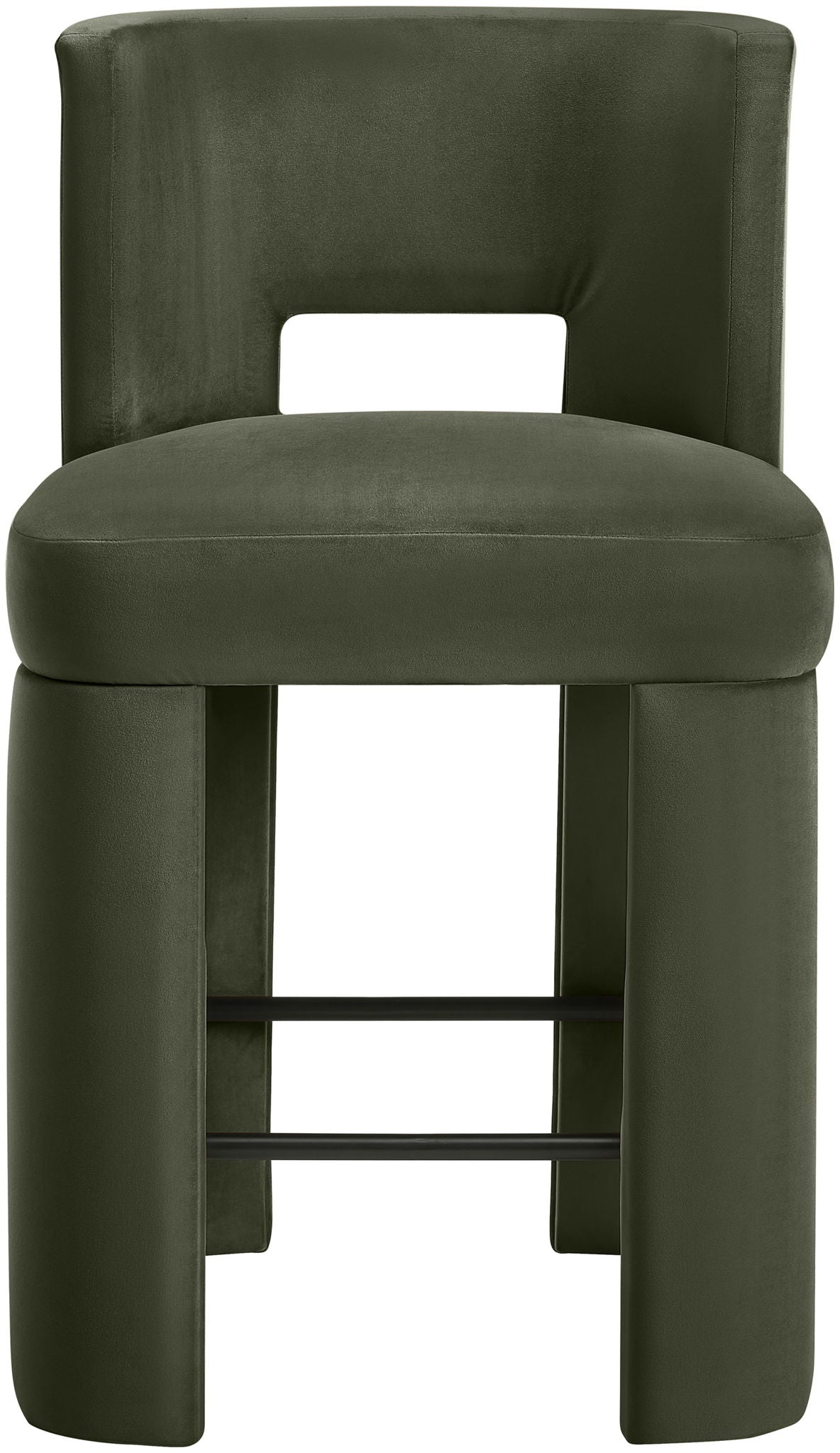 Zuno - Velvet Performance Fabric Upholstered Counter Stool (Set of 2) - Urban Living Furniture (Los Angeles, CA)