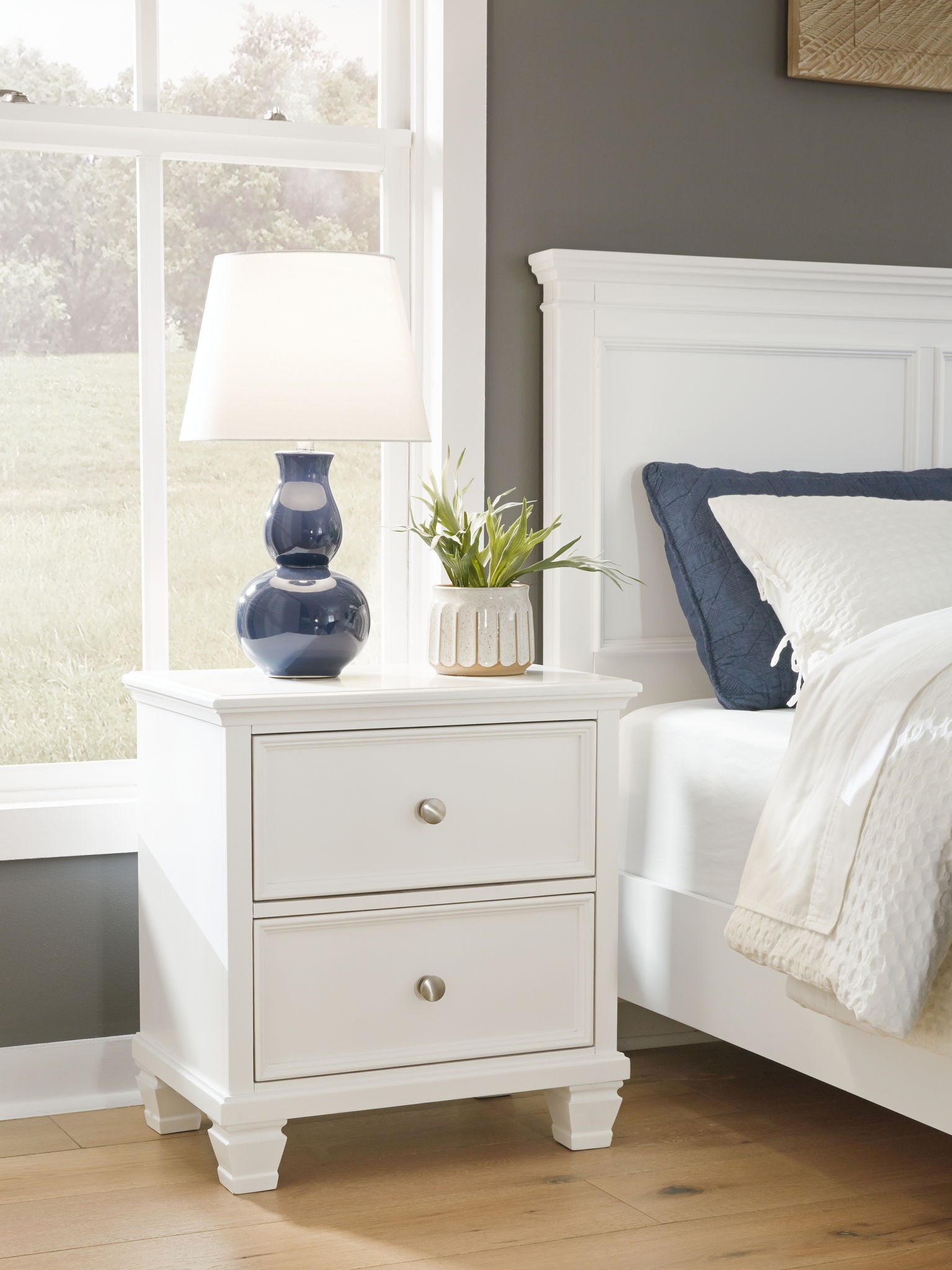 Fortman - White - Two Drawer Night Stand - Urban Living Furniture (Los Angeles, CA)