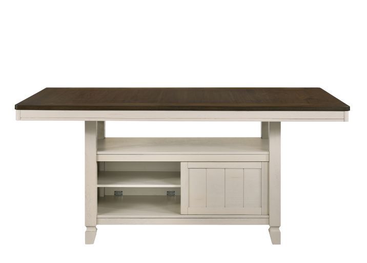 Tasnim - Counter Dining Table - Oak & Antique White - Urban Living Furniture (Los Angeles, CA)