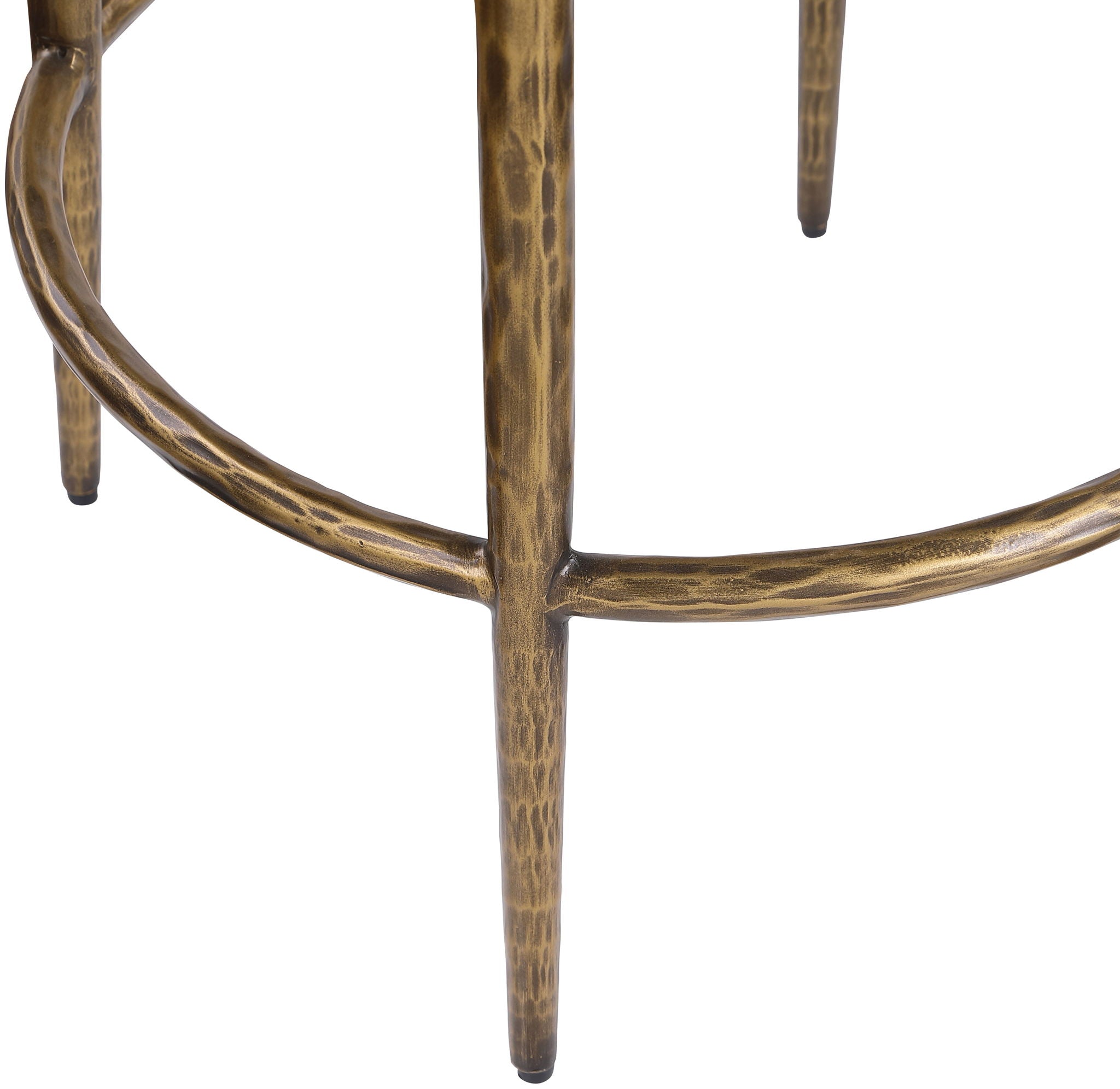 Ferro - Performance Fabric Upholstered Backless Bar Stool - Antique Brass - Urban Living Furniture (Los Angeles, CA)