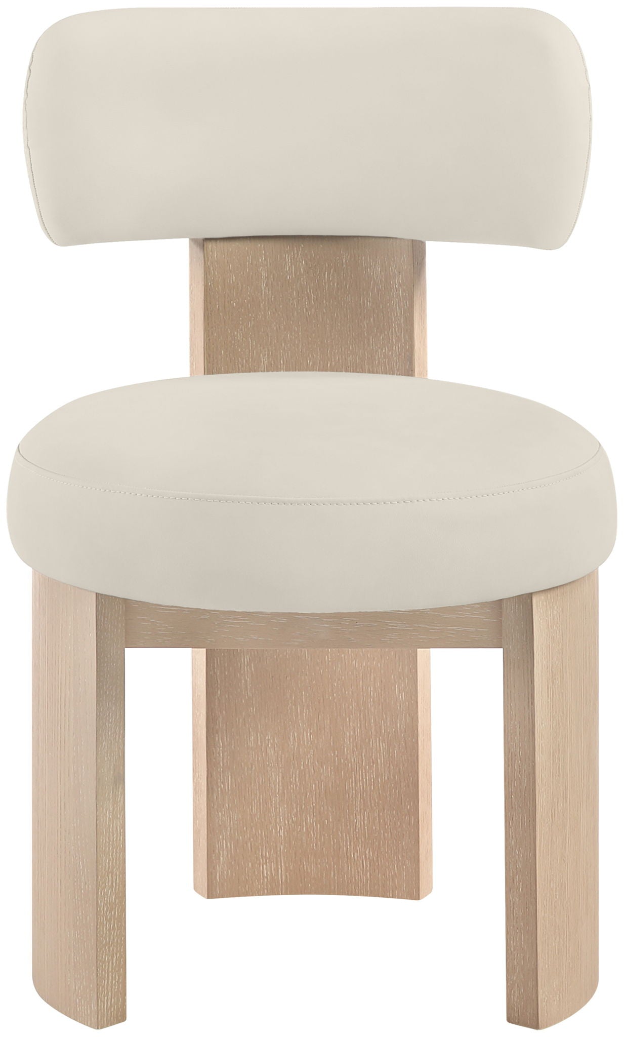 Atelier - Vegan Leather Upholstered Dining Chair (Set of 2) - Taupe / Painted Natural - Urban Living Furniture (Los Angeles, CA)