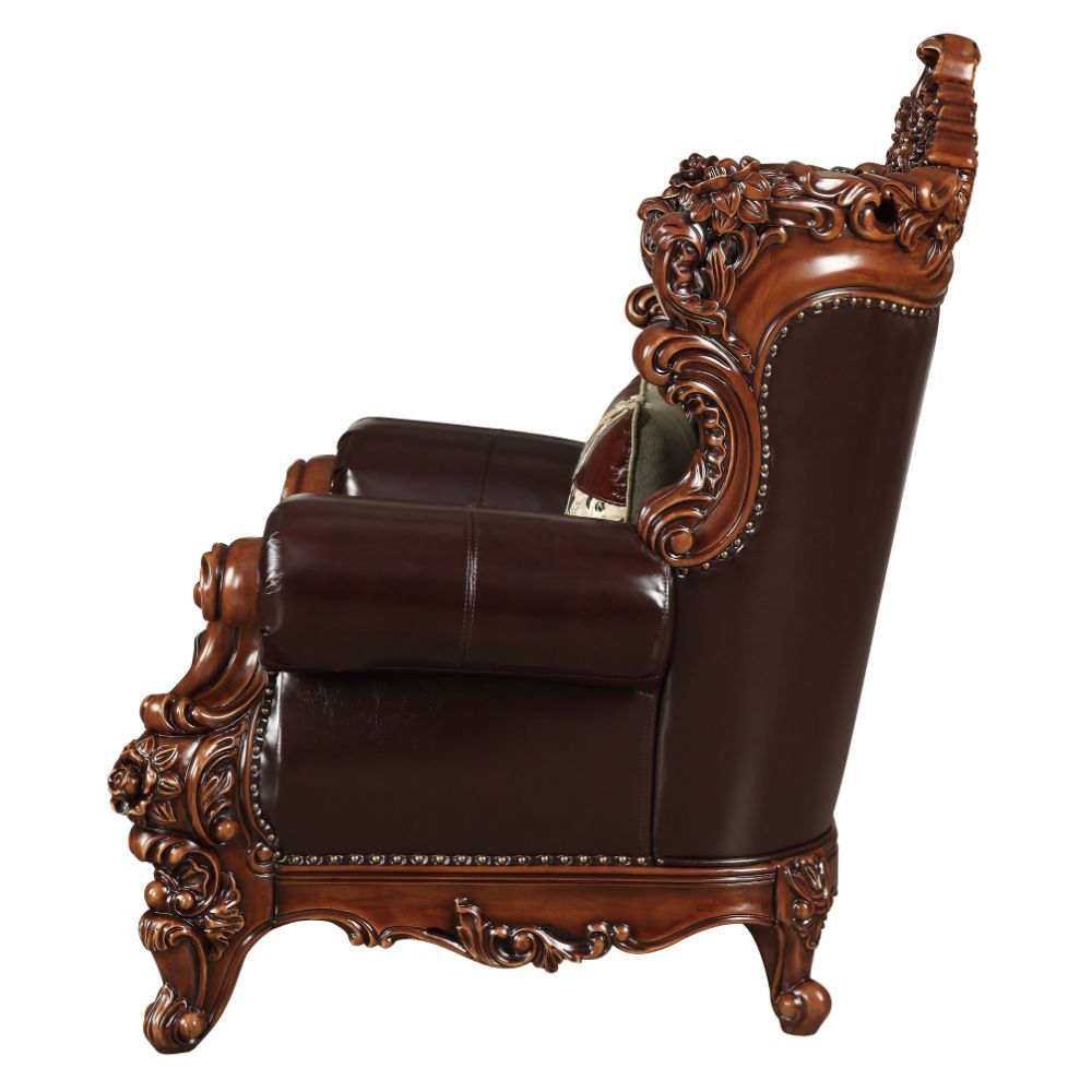 Forsythia - Chair - Espresso Top Grain Leather Match & Walnut - Urban Living Furniture (Los Angeles, CA)