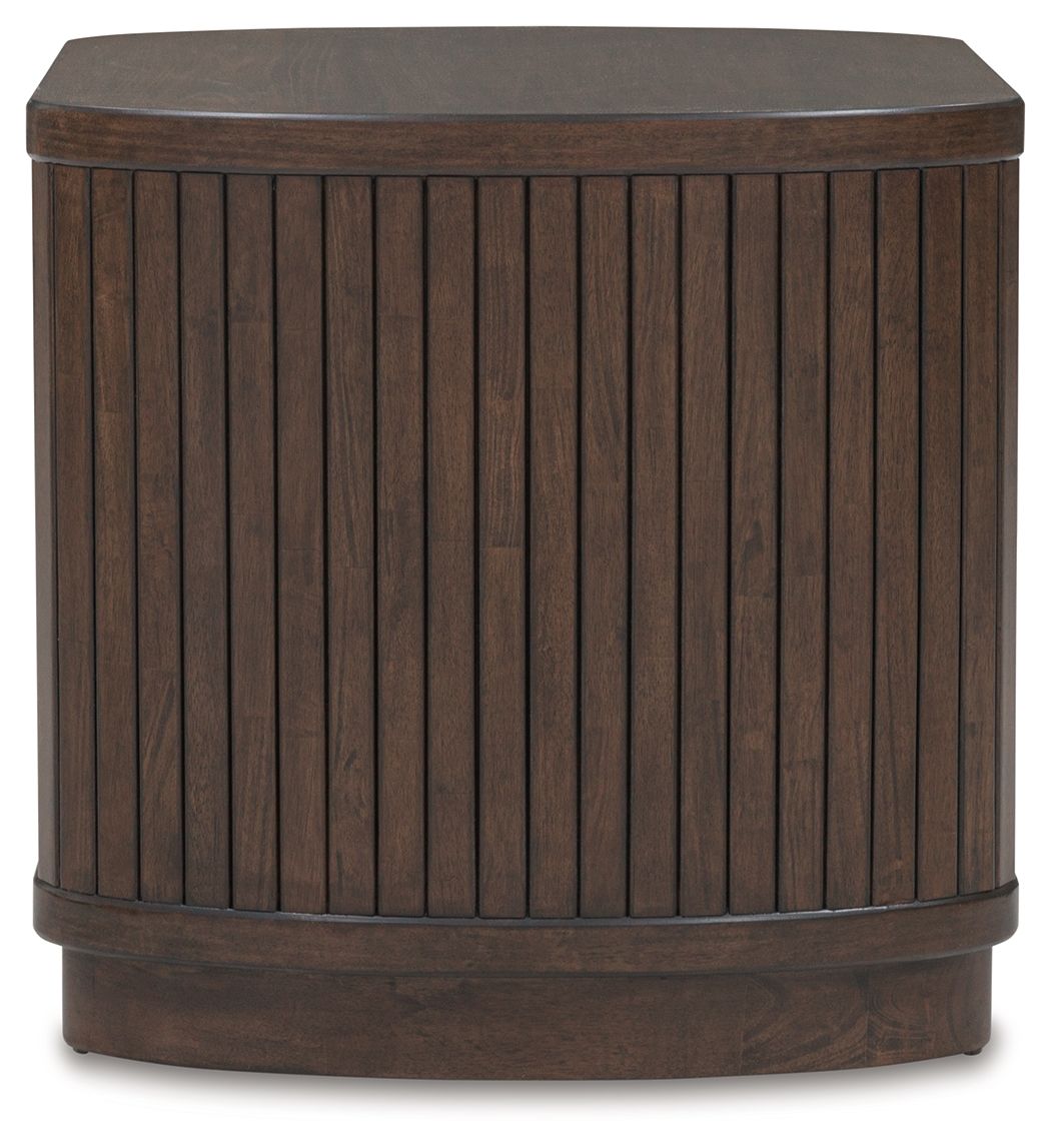 Korestone - Dark Brown - Square End Table - Urban Living Furniture (Los Angeles, CA)