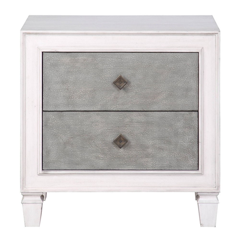 Katia - Nightstand - Rustic Gray & Weathered White - Urban Living Furniture (Los Angeles, CA)