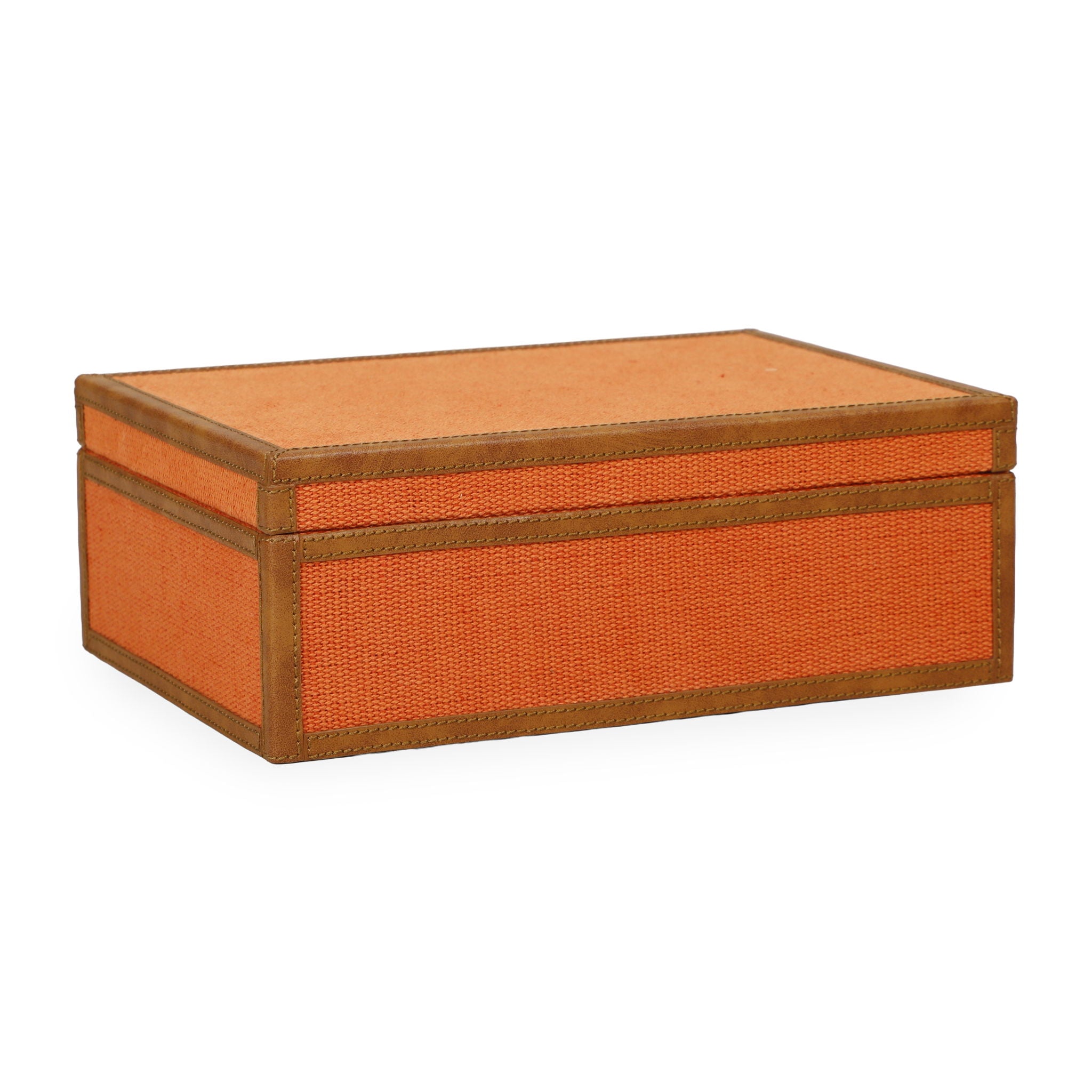 Acre - Cotton Jute Jewelry Box - Orange