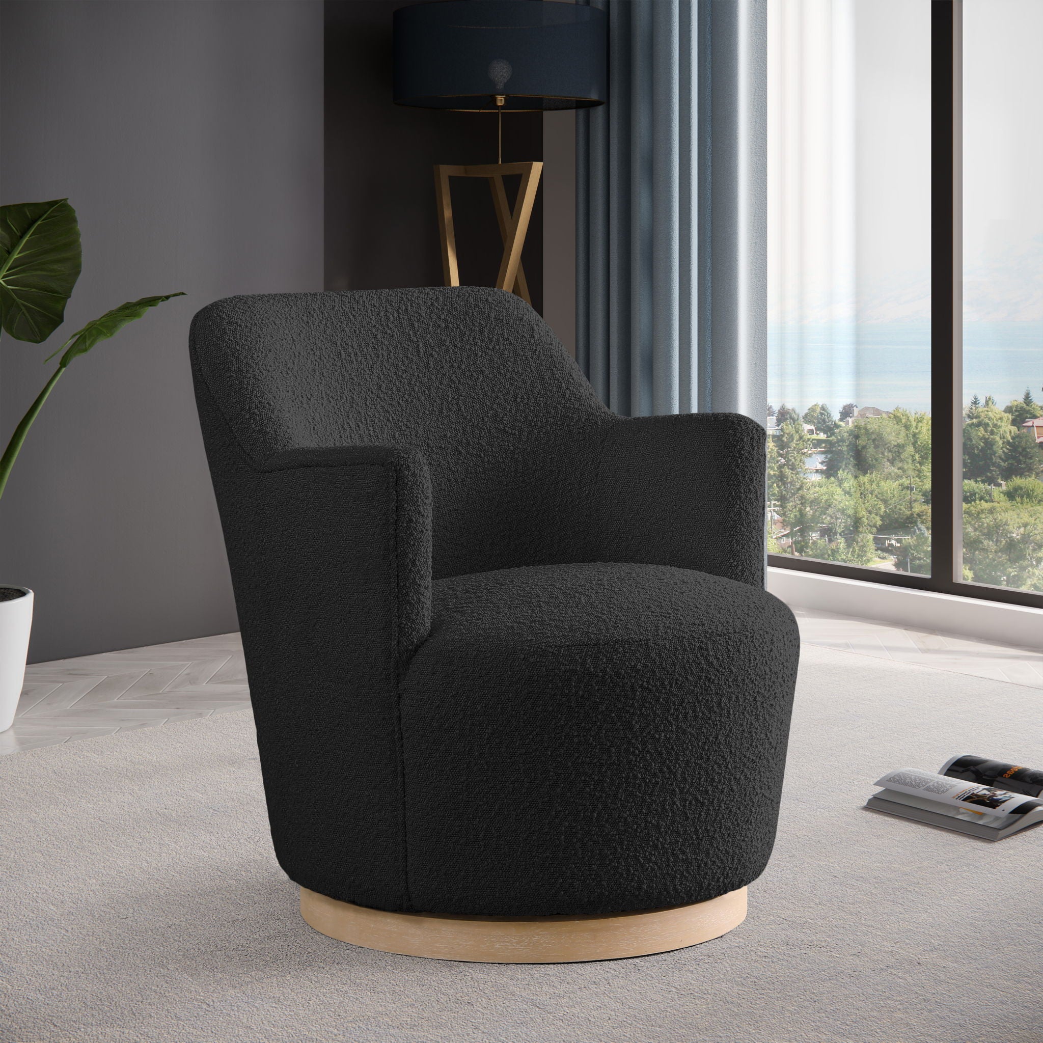 Clarita - Boucle Swivel Accent Chair - Urban Living Furniture (Los Angeles, CA)