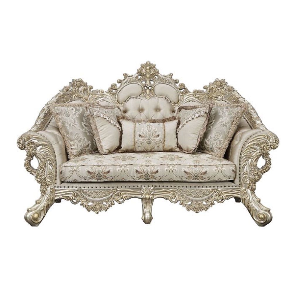 Danae - Loveseat With 5 Pillows - Fabric, Champagne & Gold - Urban Living Furniture (Los Angeles, CA)