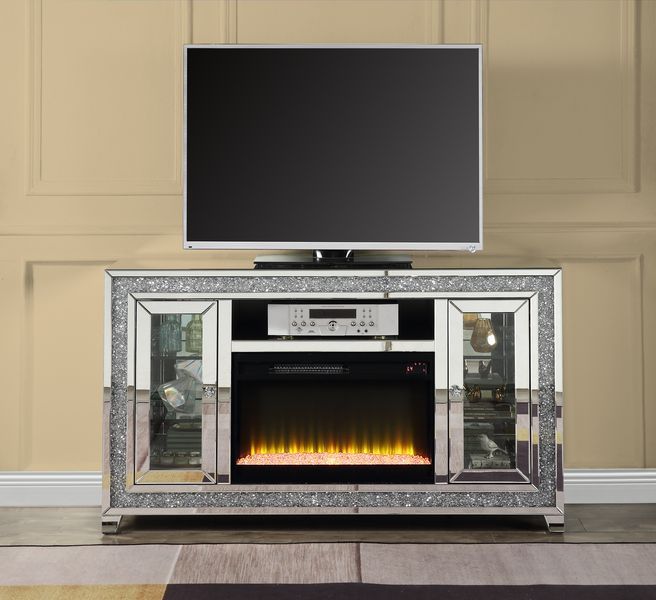Noralie - TV Stand - Mirrored & Faux Diamonds - 35" - Urban Living Furniture (Los Angeles, CA)