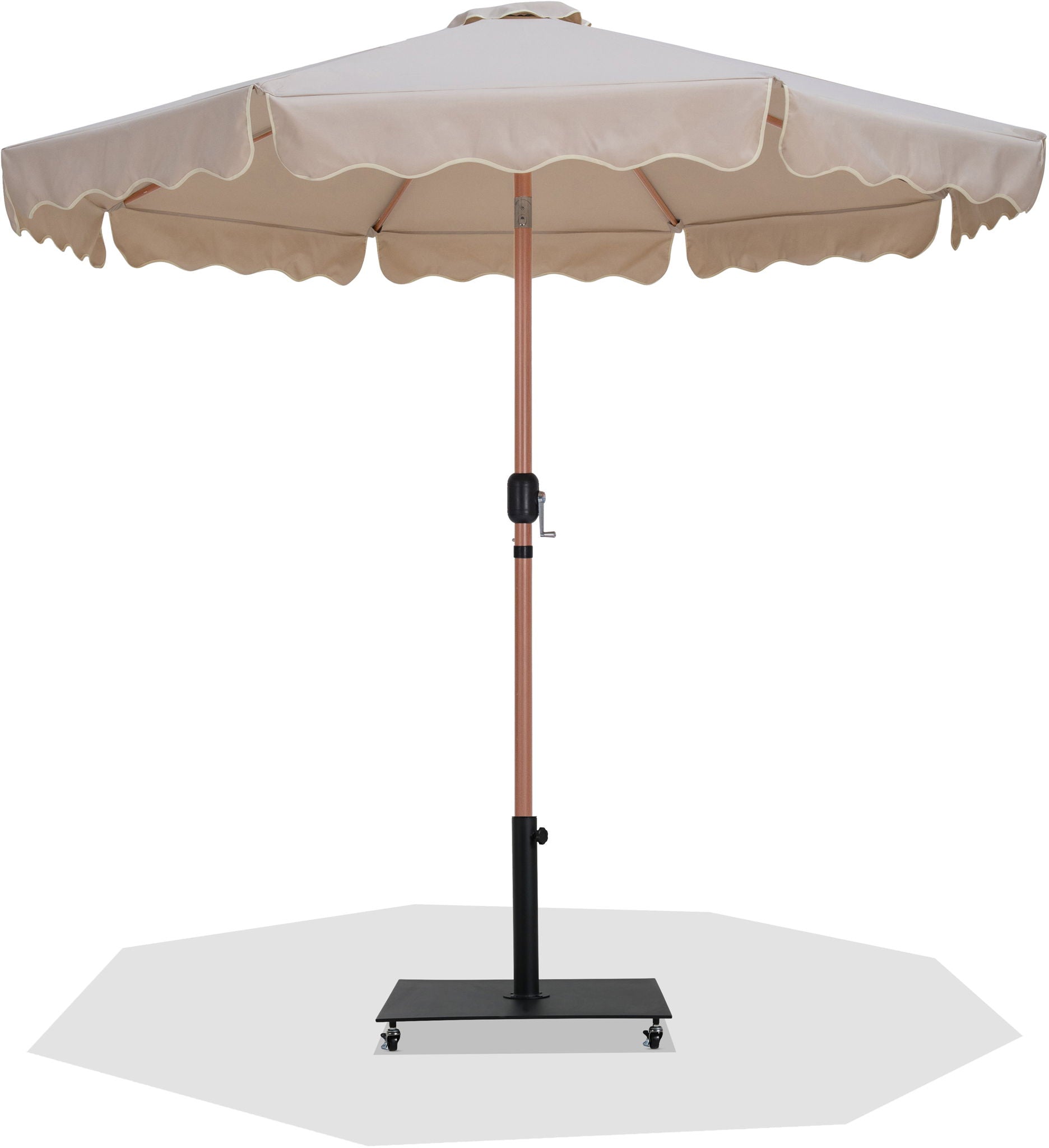 Amalfi - Aluminum Patio Umbrella - Black Base / Light Brown Pole - Urban Living Furniture (Los Angeles, CA)
