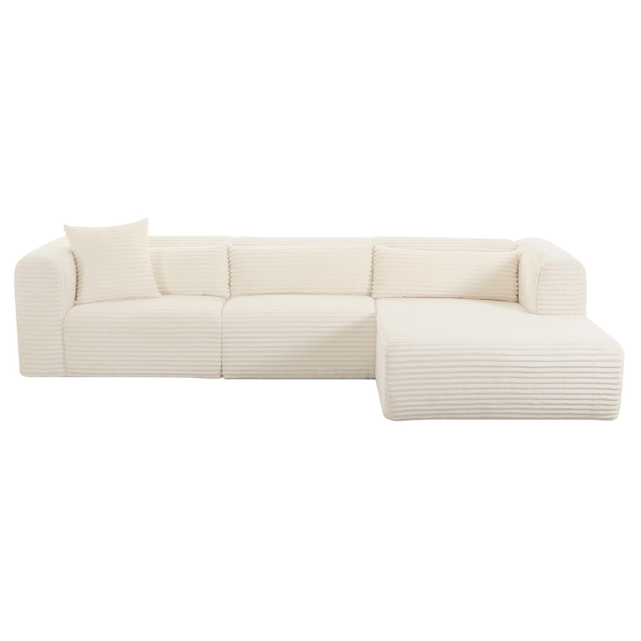 Tarra - Fluffy Oversized Corduroy Modular Sectional - Urban Living Furniture (Los Angeles, CA)